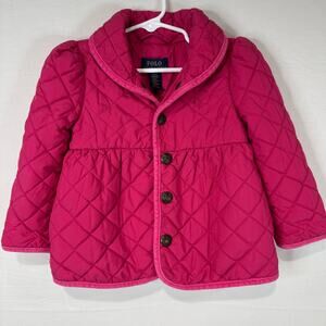 Polo by Ralph Lauren Pink Quilted Kids Jacket